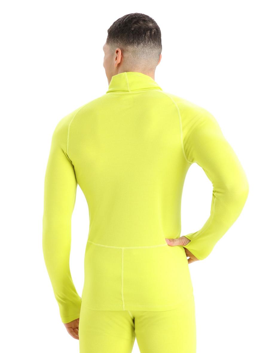 Icebreaker MerinoFine™ Long Sleeve Roll Neck Miesten Base Layers Keltainen | FI 1342MQZA